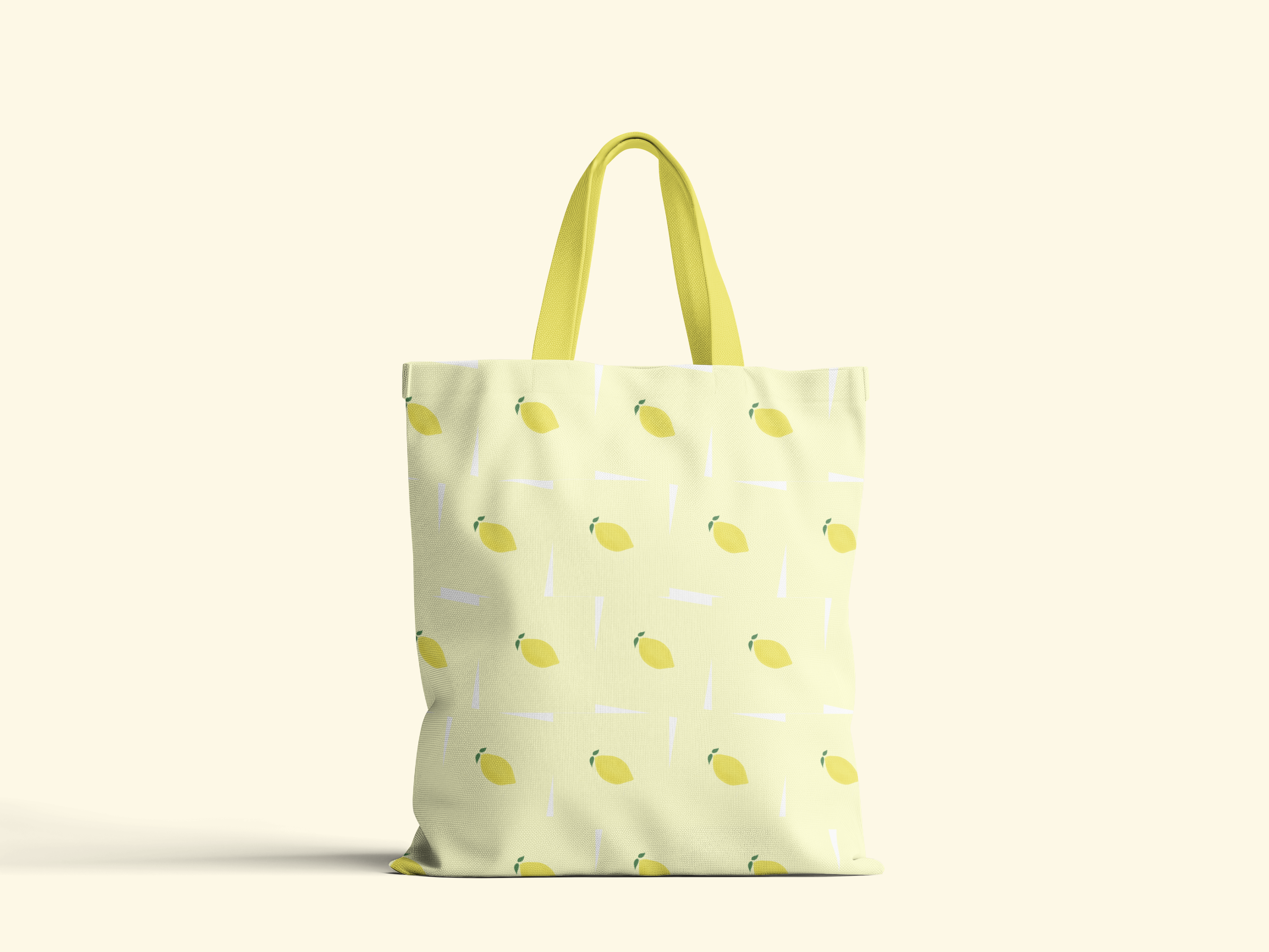 A bag using the lemon curd pattern